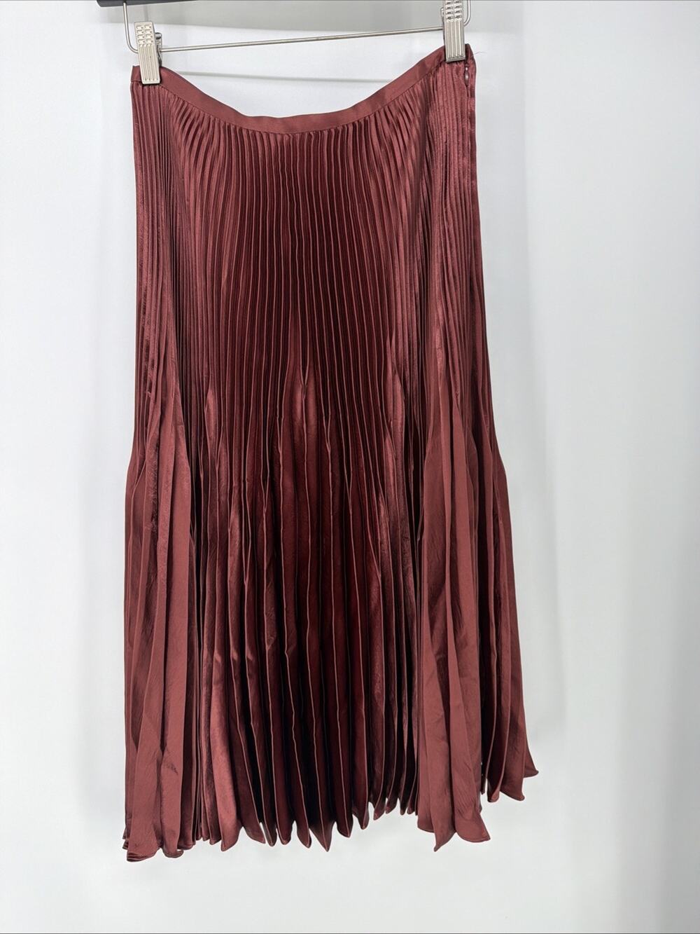 Vince Chevron Pleated Skirt in Anise Size 0